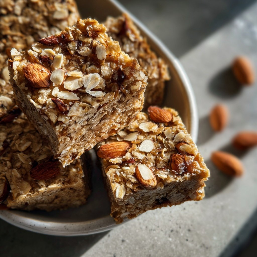 Vanilla Almond Oat Breakfast Squares