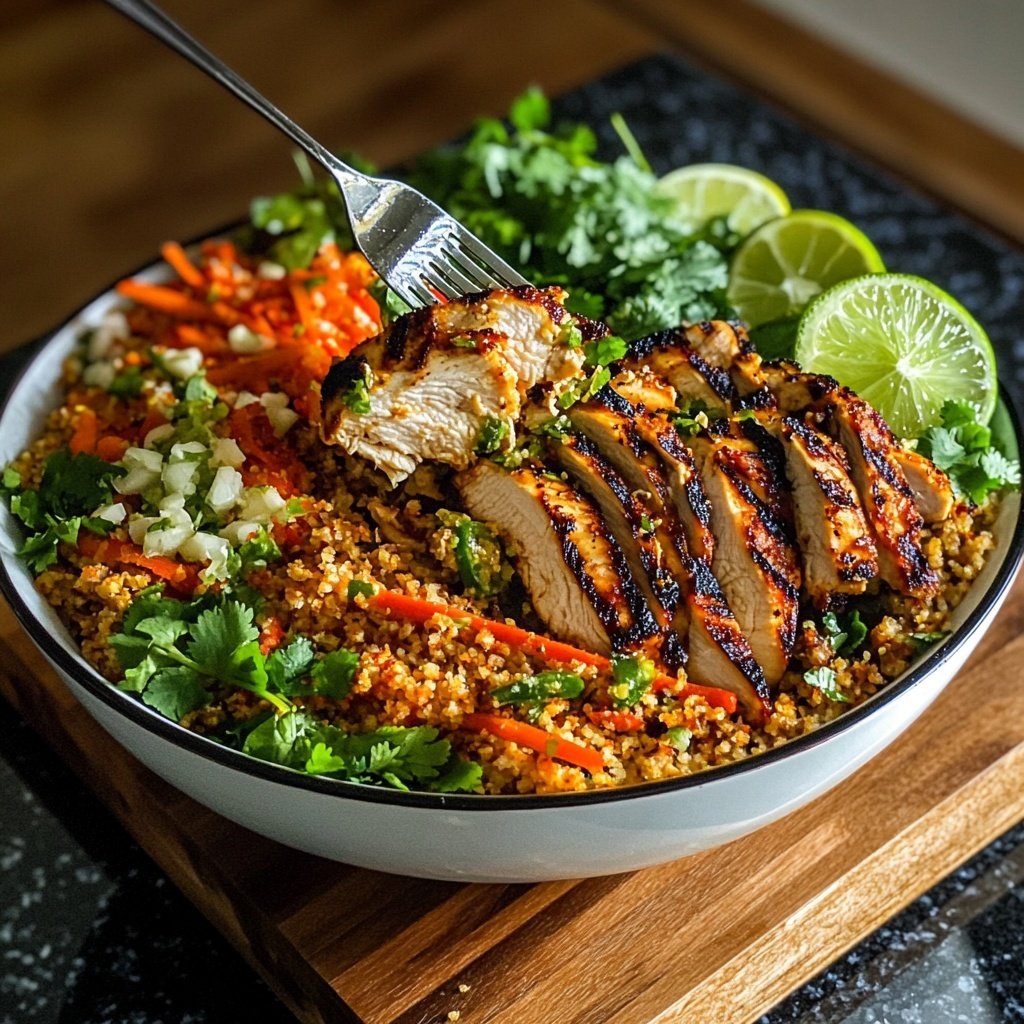 Light Chicken Burrito Bowl Lunch