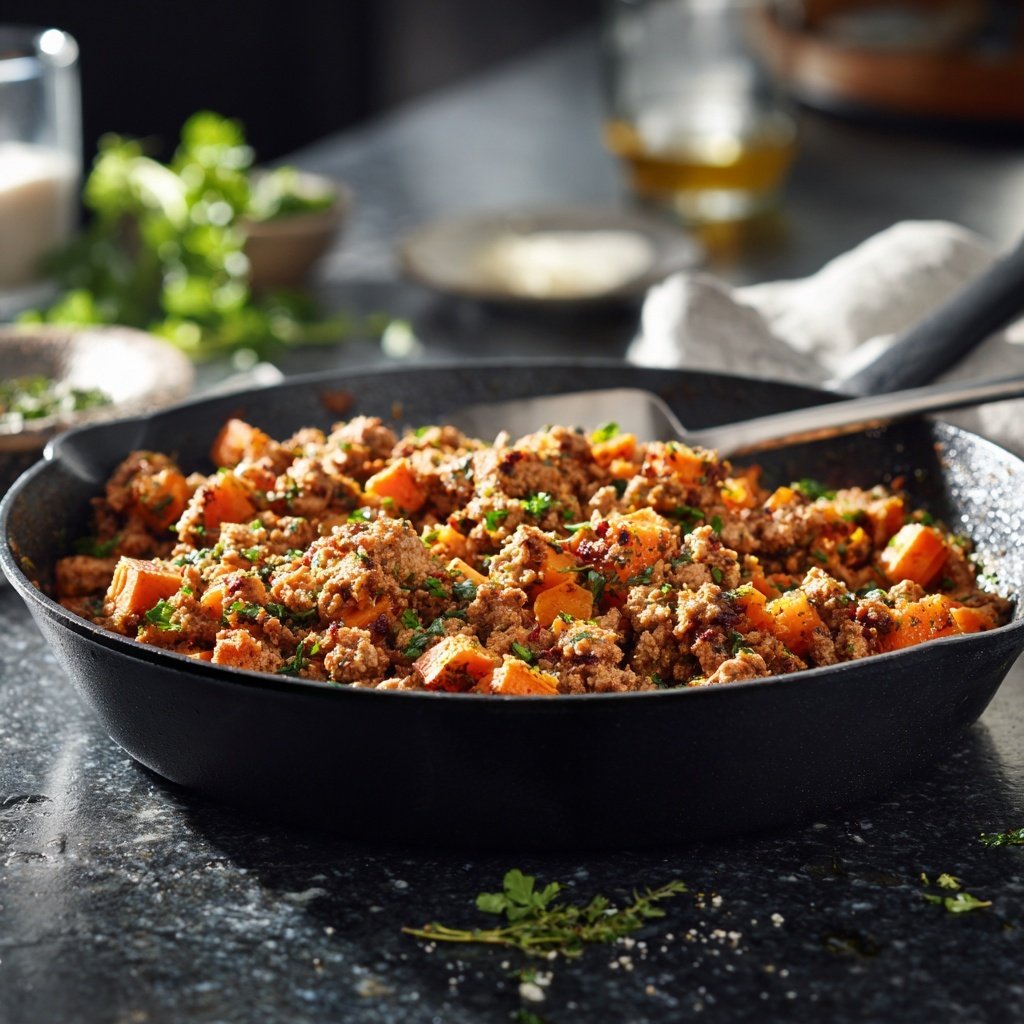 Ground Turkey Sweet Potato Skillet