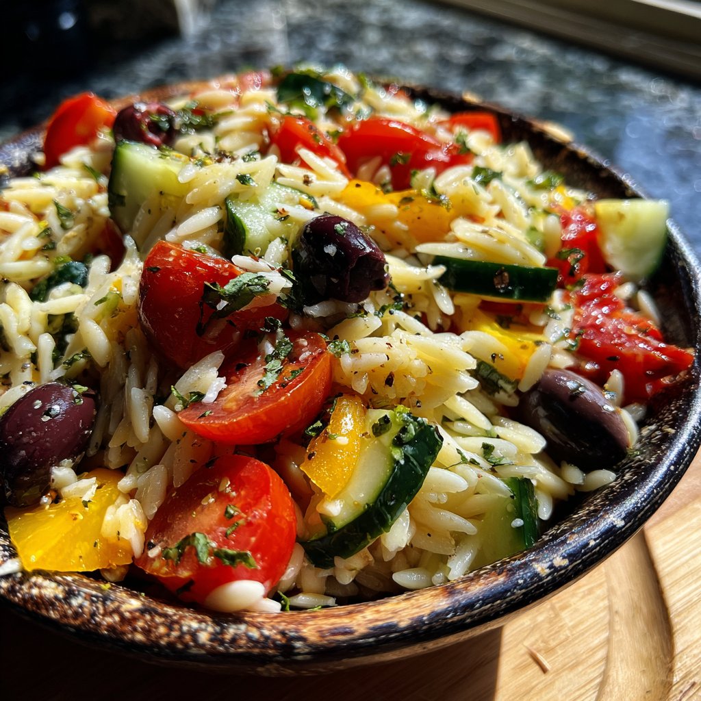 Healthy Lunch Greek Orzo Salad