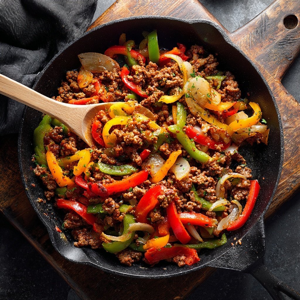 Ground Beef And Veggie Skillet