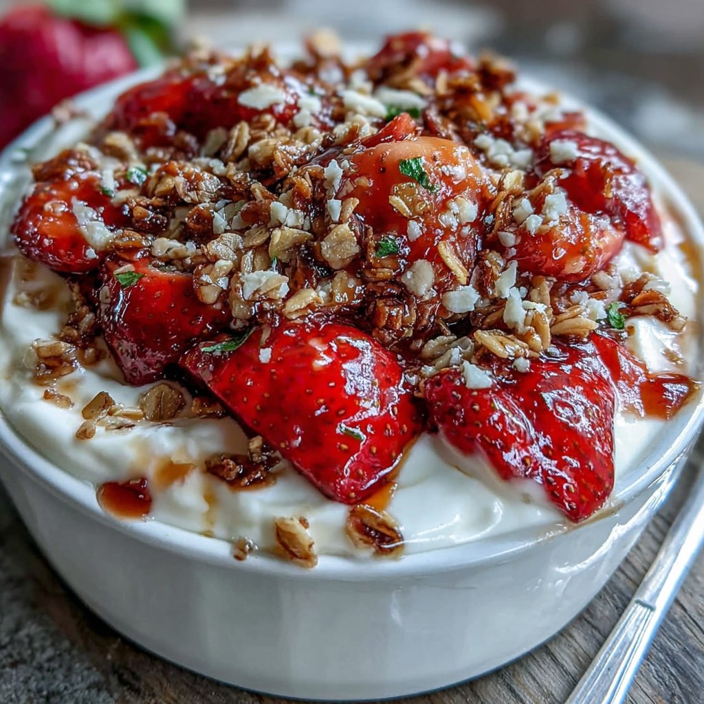 Fresh Strawberry Yogurt Bowl