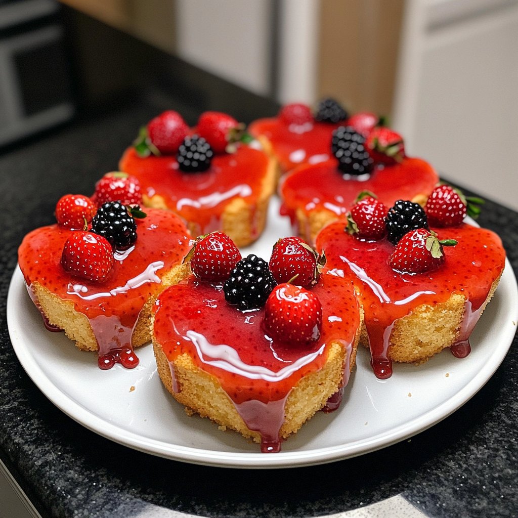 Mini Heart Cake Easy Recipe