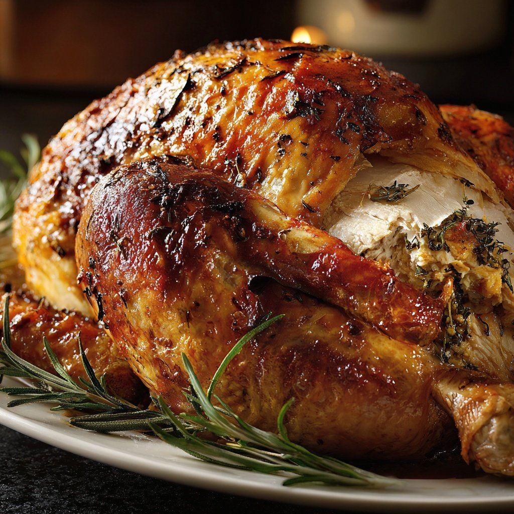 Seasonal & Festive Thanksgiving Herb Stuffed Turkey